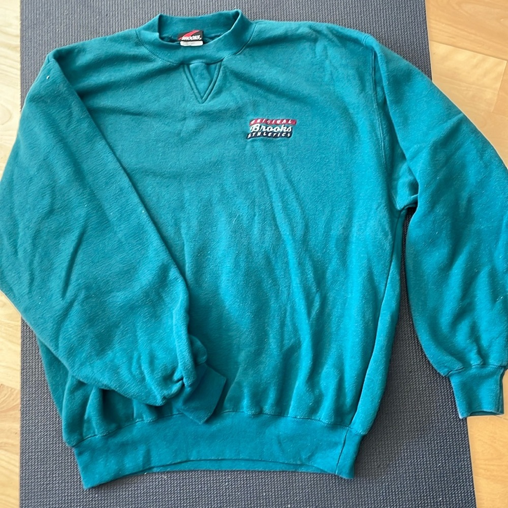Vintage Brooks Athletics Teal Sweater Men’s